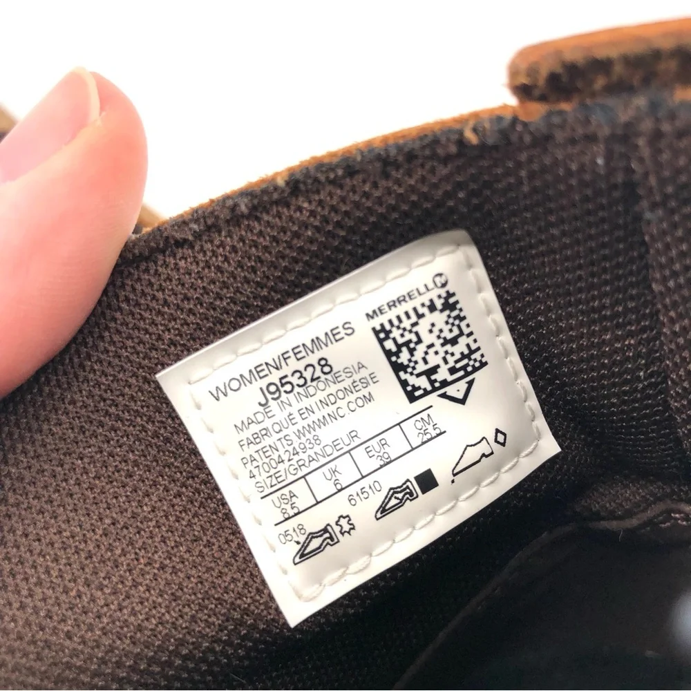 MERRELL Encore Kassie Ankle Boot 8.5 Leather Brown Waterproof Bootie Women Boots - Picture 8 of 9